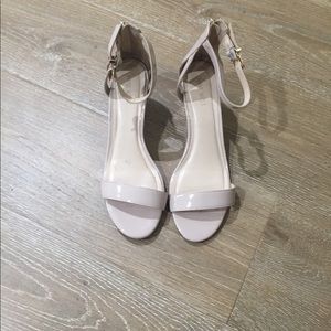 Nine West Nude Patent Wedges